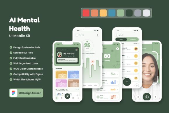 Ai Mental Health App Mobile UI KIT: Designing the Future of Digital Wellness