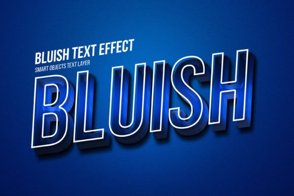 Bluish Psd Text Style Effect Mockup: Elevating Digital Design with Precision