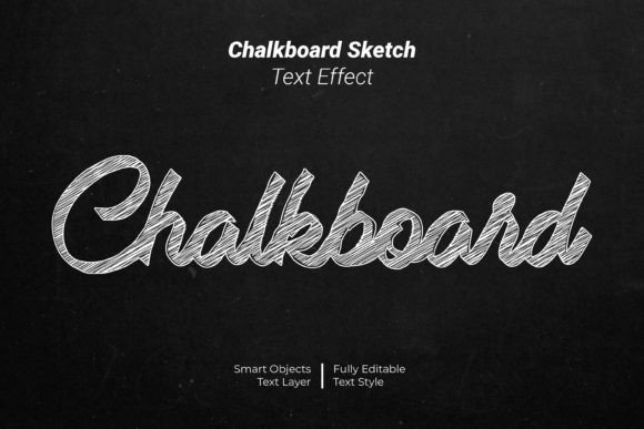 Chalkboard Sketch Photoshop Text Styles