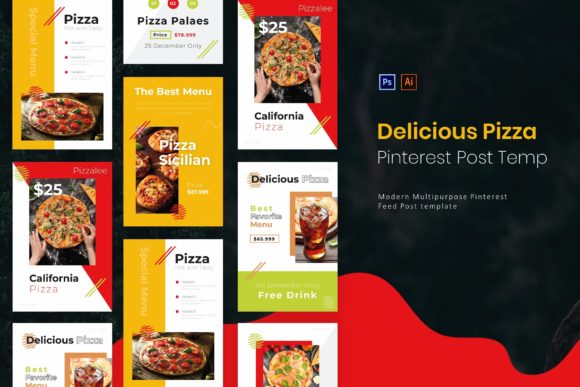 Delicious Pizza Pinterest Post Templat: A Strategic Tool for Intentional Branding and Content Planning