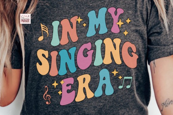 In My Singing Era PNG: A Retro Wavy Style for Creative Expression