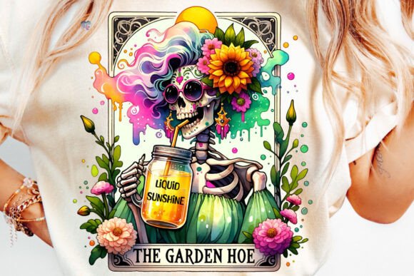 The Garden Hoe Tarot Card PNG Skeleton: A Functional Review of a Sassy Summer Design
