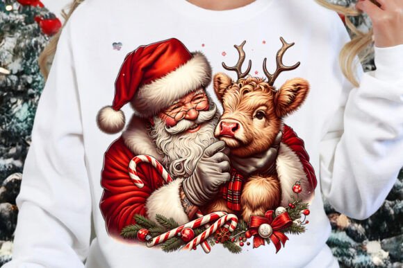 Vintage Christmas Santa Highland Cow Png: A Designer’s Secret Weapon for Holiday Projects